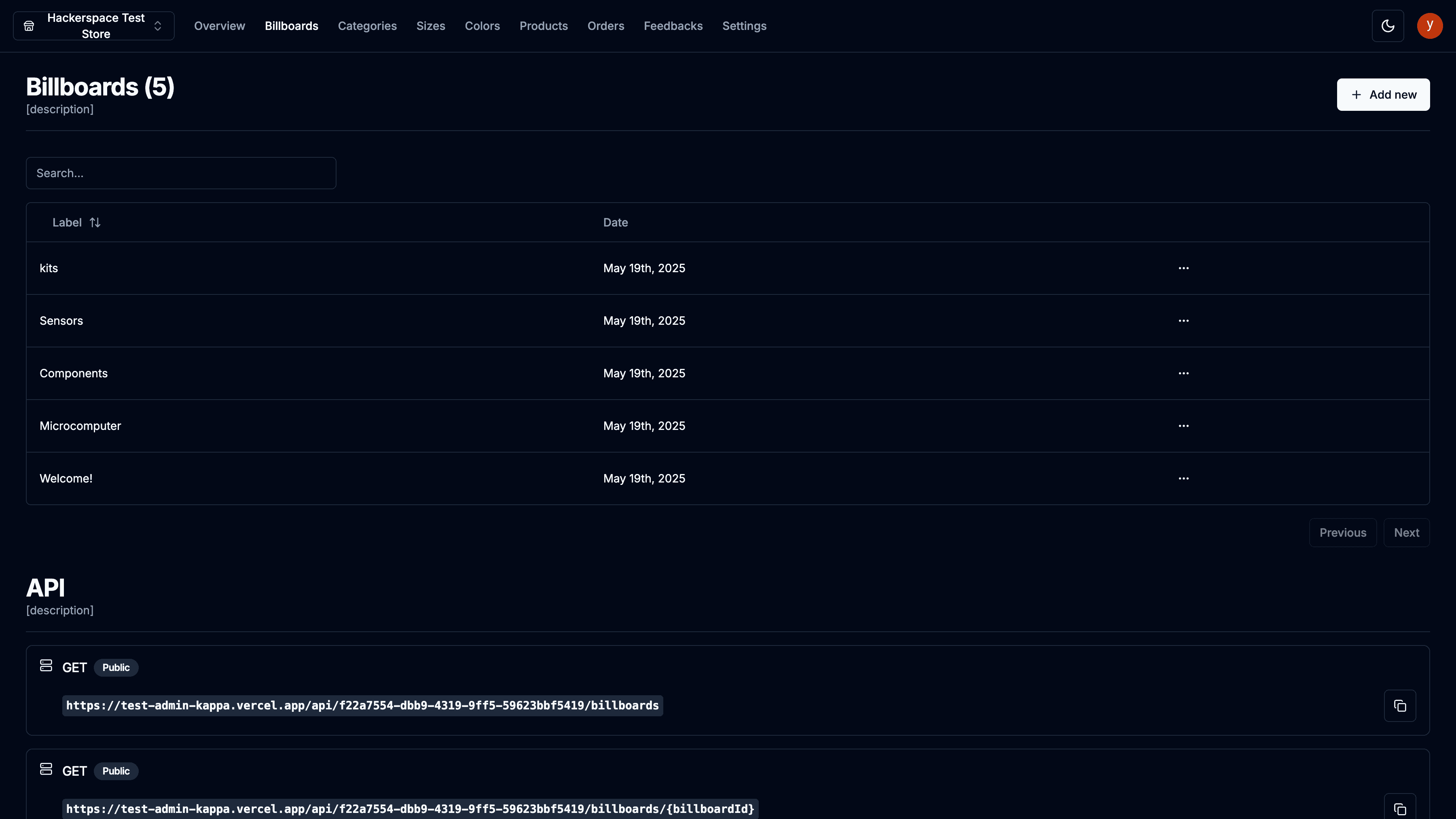 Admin CMS Demo